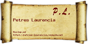 Petres Laurencia névjegykártya